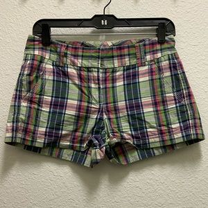 Blue, Green, and Pink Plaid Shorts